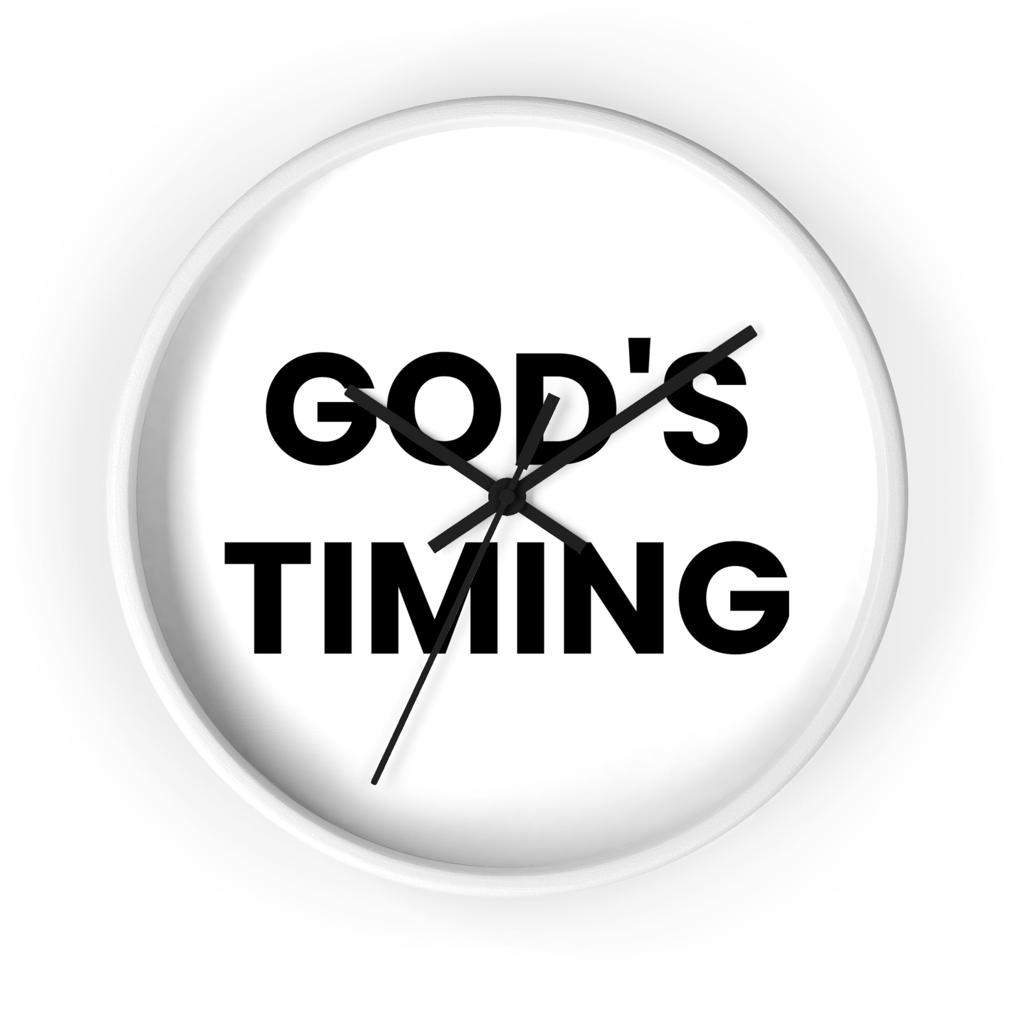 GOD'S TIMING - Inspirational Wall Clock - God's Timing Decor, Home Office Decor, Motivational Gift, Gift for Friends, Wall Art