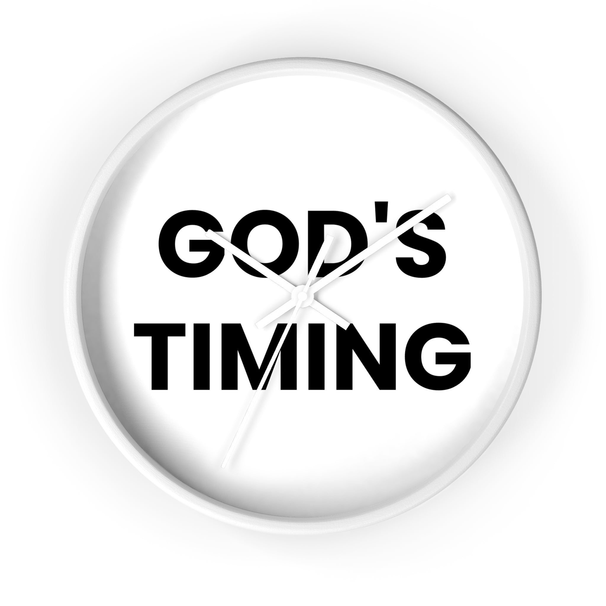 GOD'S TIMING - Inspirational Wall Clock - God's Timing Decor, Home Office Decor, Motivational Gift, Gift for Friends, Wall Art