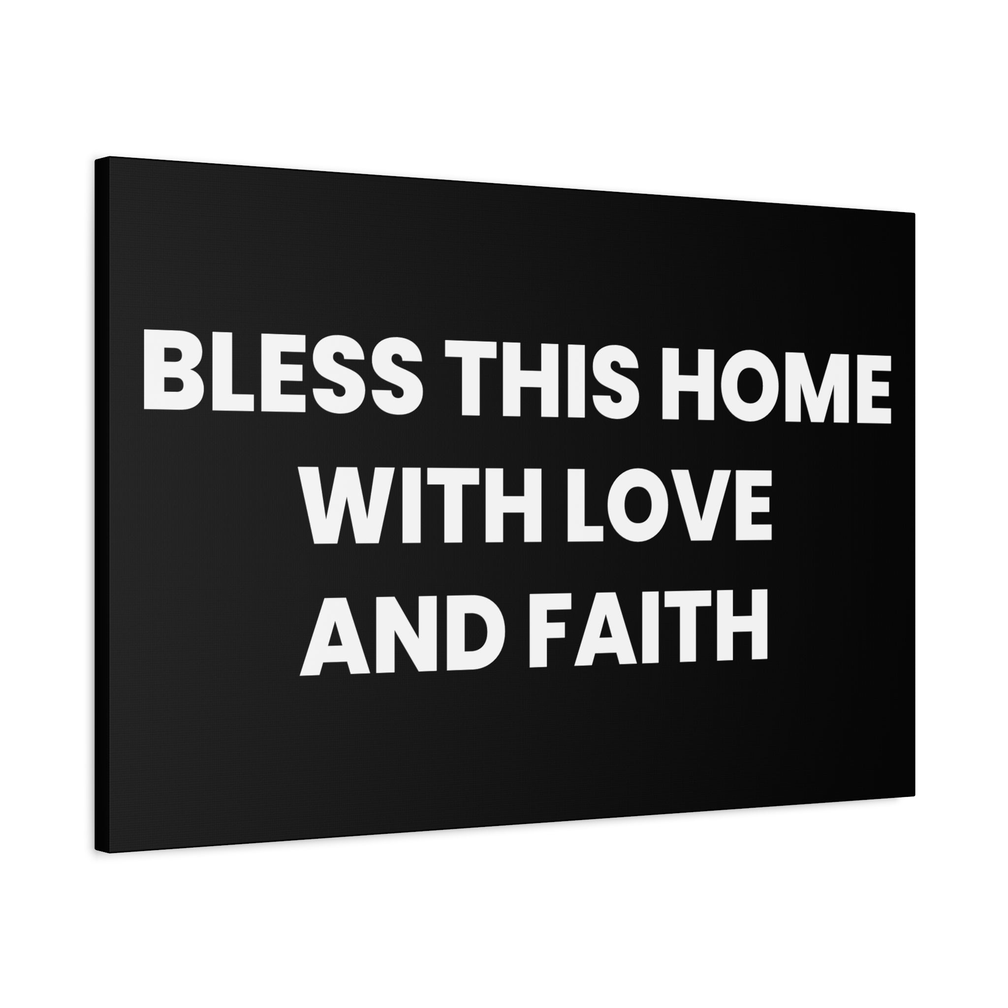 Bless This Home Canvas Art, Inspirational Wall Decor, Housewarming Gift, Modern Home Artwork, Faith and Love Decoration