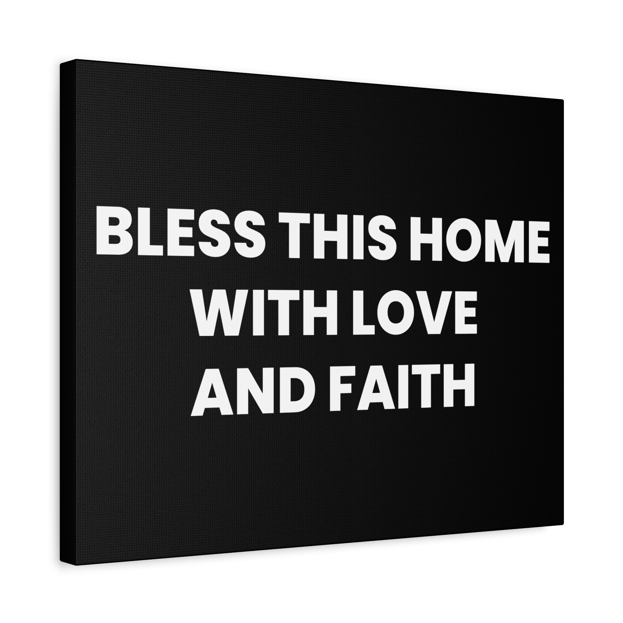 Bless This Home Canvas Art, Inspirational Wall Decor, Housewarming Gift, Modern Home Artwork, Faith and Love Decoration