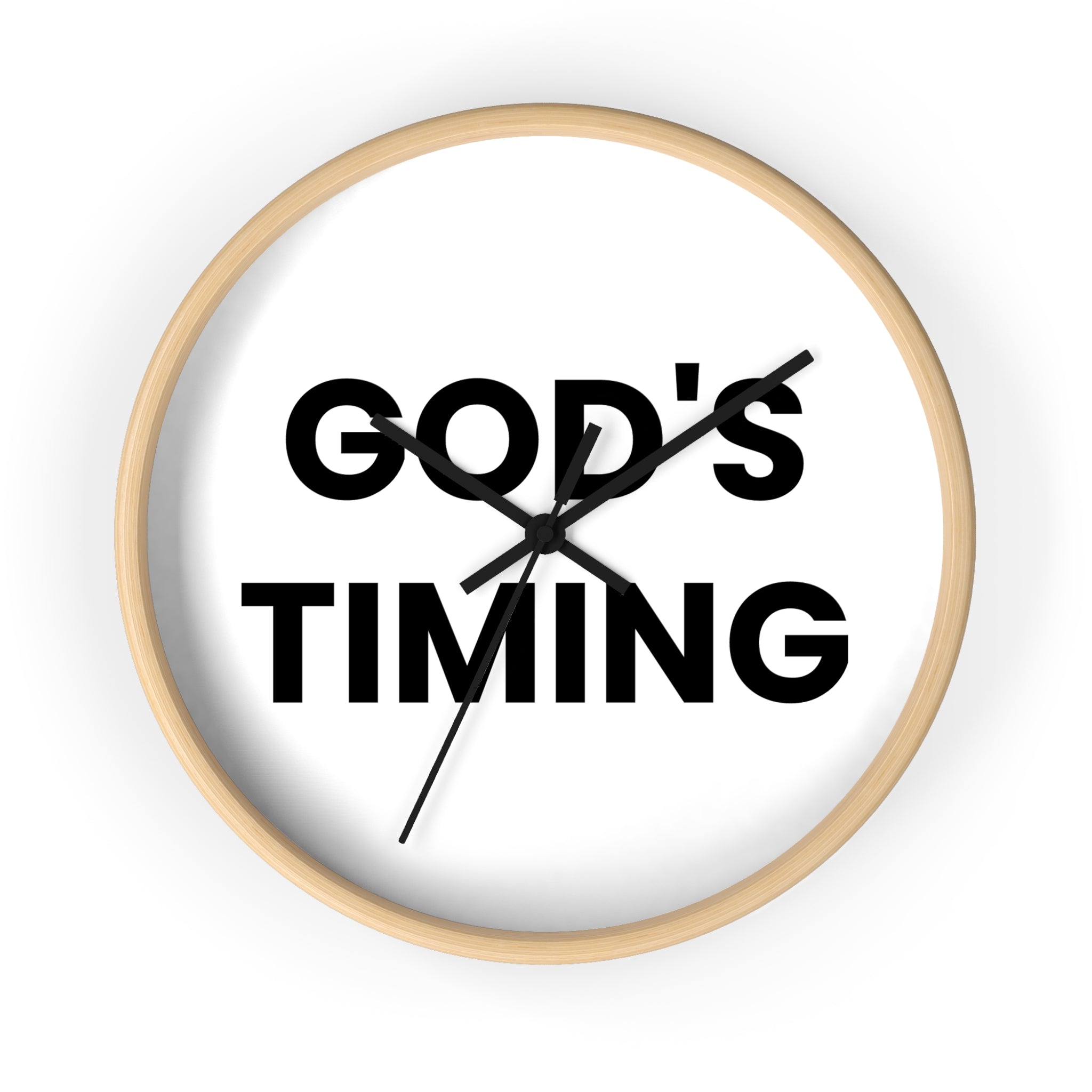 GOD'S TIMING - Inspirational Wall Clock - God's Timing Decor, Home Office Decor, Motivational Gift, Gift for Friends, Wall Art