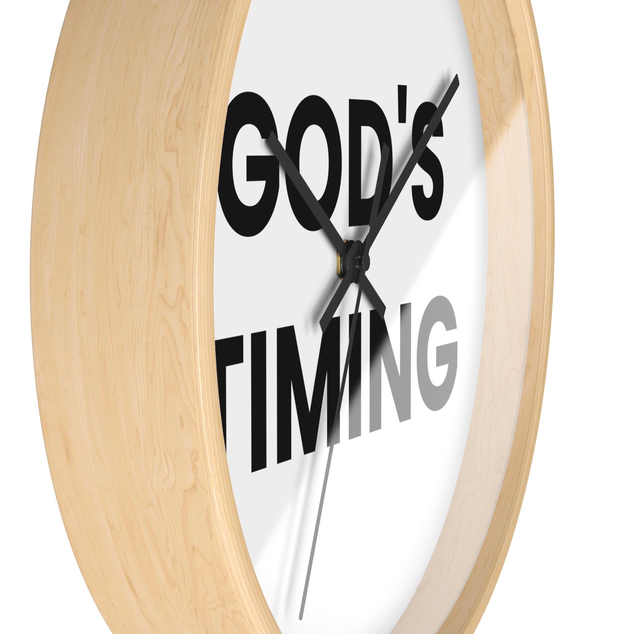 GOD'S TIMING - Inspirational Wall Clock - God's Timing Decor, Home Office Decor, Motivational Gift, Gift for Friends, Wall Art