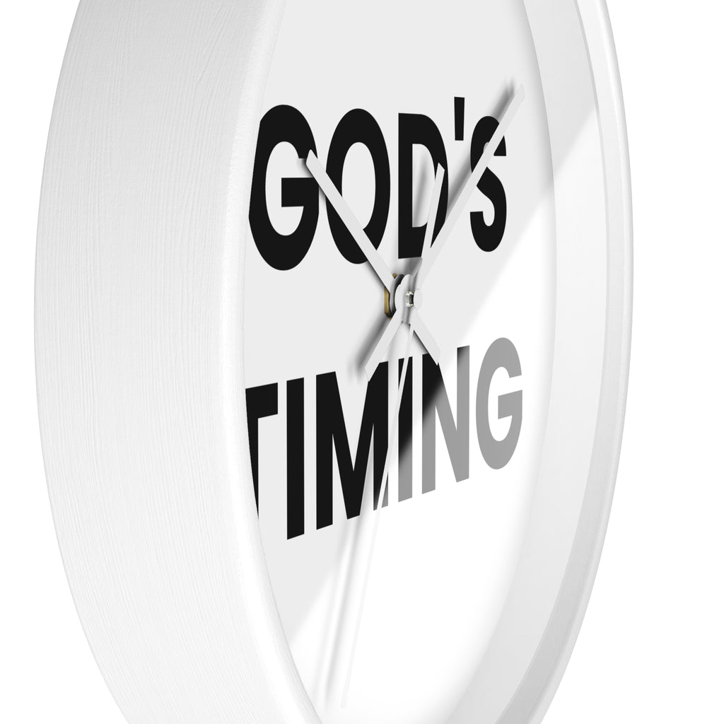GOD'S TIMING - Inspirational Wall Clock - God's Timing Decor, Home Office Decor, Motivational Gift, Gift for Friends, Wall Art