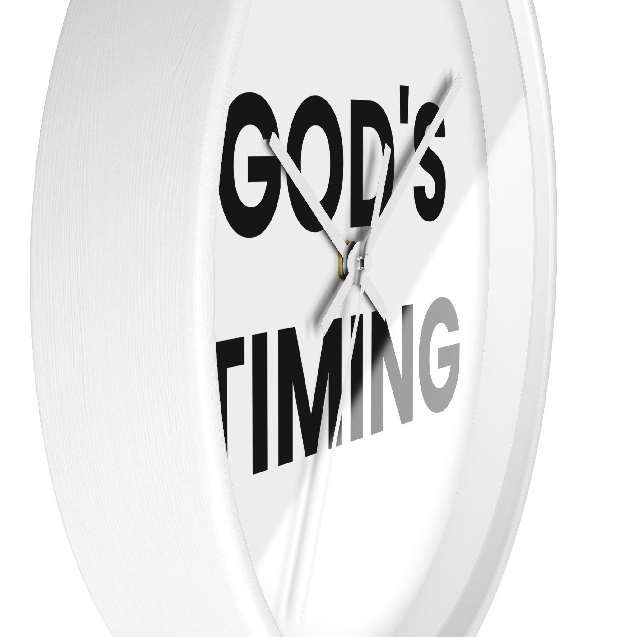 GOD'S TIMING - Inspirational Wall Clock - God's Timing Decor, Home Office Decor, Motivational Gift, Gift for Friends, Wall Art