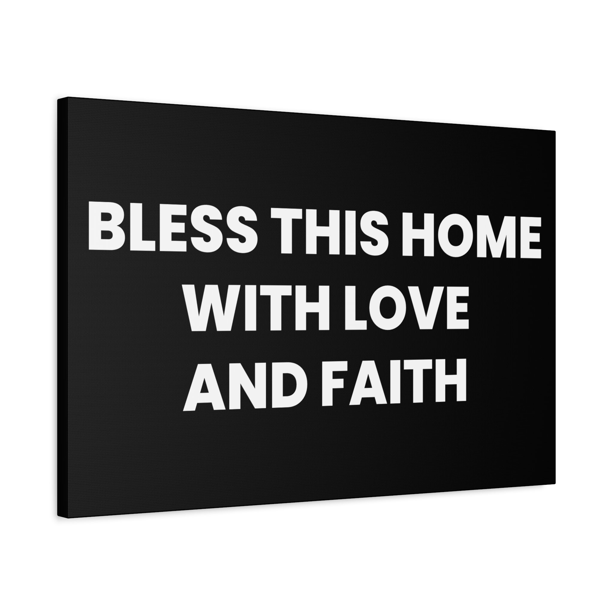 Bless This Home Canvas Art, Inspirational Wall Decor, Housewarming Gift, Modern Home Artwork, Faith and Love Decoration