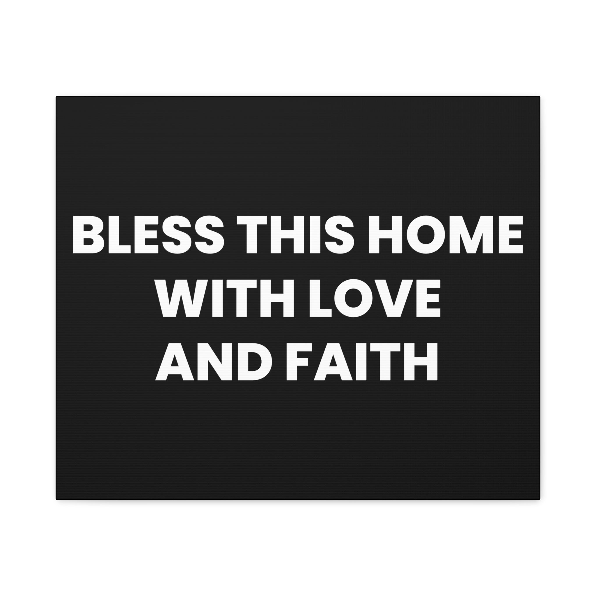 Bless This Home Canvas Art, Inspirational Wall Decor, Housewarming Gift, Modern Home Artwork, Faith and Love Decoration