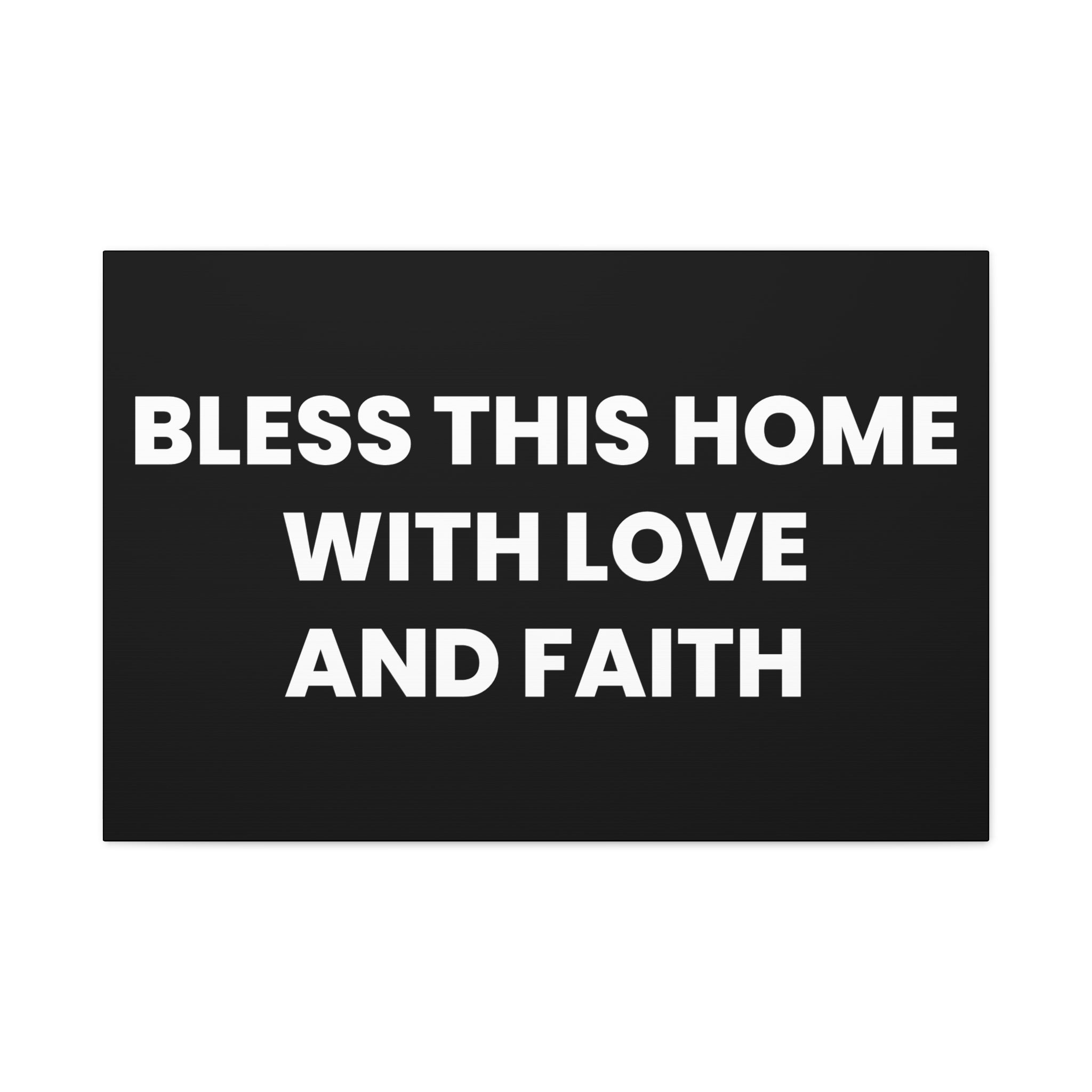 Bless This Home Canvas Art, Inspirational Wall Decor, Housewarming Gift, Modern Home Artwork, Faith and Love Decoration